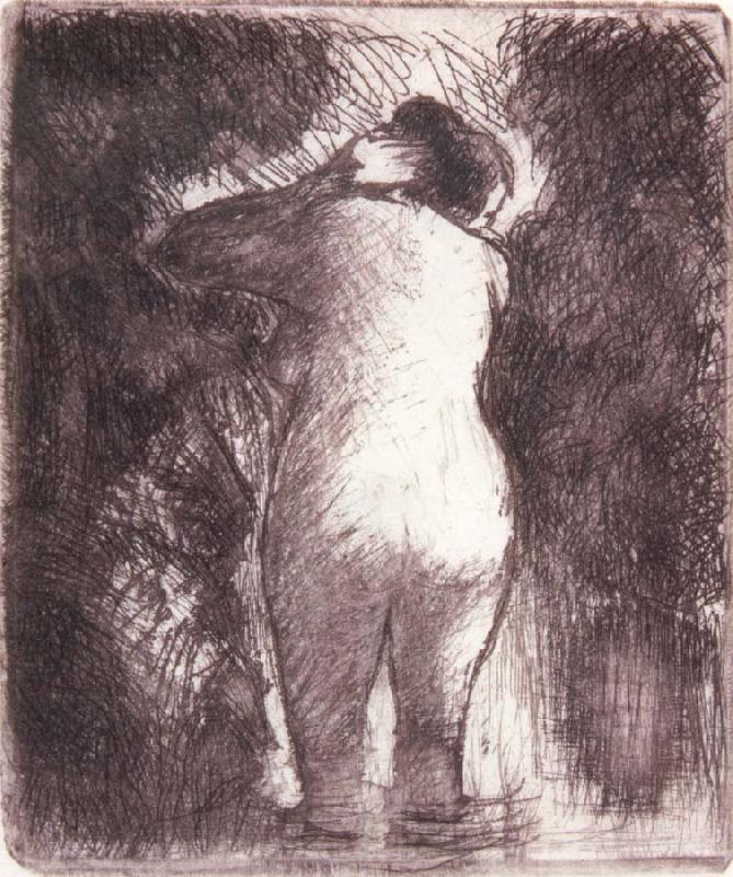 Camille Pissarro Back view of bather Spain oil painting art
